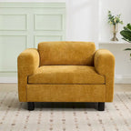 Fauteuil Moderne Surdimensionné Confortable, Fauteuil d'appoint, Canapé Simple pour Salon, Chambre, Bureau, Appartement, Tissu Velours Tissé