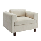 Fauteuil Moderne Surdimensionné Confortable, Fauteuil d'appoint, Canapé Simple pour Salon, Chambre, Bureau, Appartement, Tissu Velours Tissé