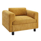 Fauteuil Moderne Surdimensionné Confortable, Fauteuil d'appoint, Canapé Simple pour Salon, Chambre, Bureau, Appartement, Tissu Velours Tissé