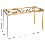 Bureau papillon Marylin, finition feuille d'or antique