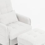 Fauteuil d'appoint et pouf de rangement avec dossier réglable