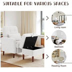 Fauteuil d'appoint et pouf de rangement avec dossier réglable