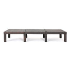 Jamia, chaise longue, osier marron, fer, dossier réglable, 195 cm