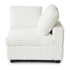 Grand canapé en peluche profonde Cloud, canapé modulable avec pouf