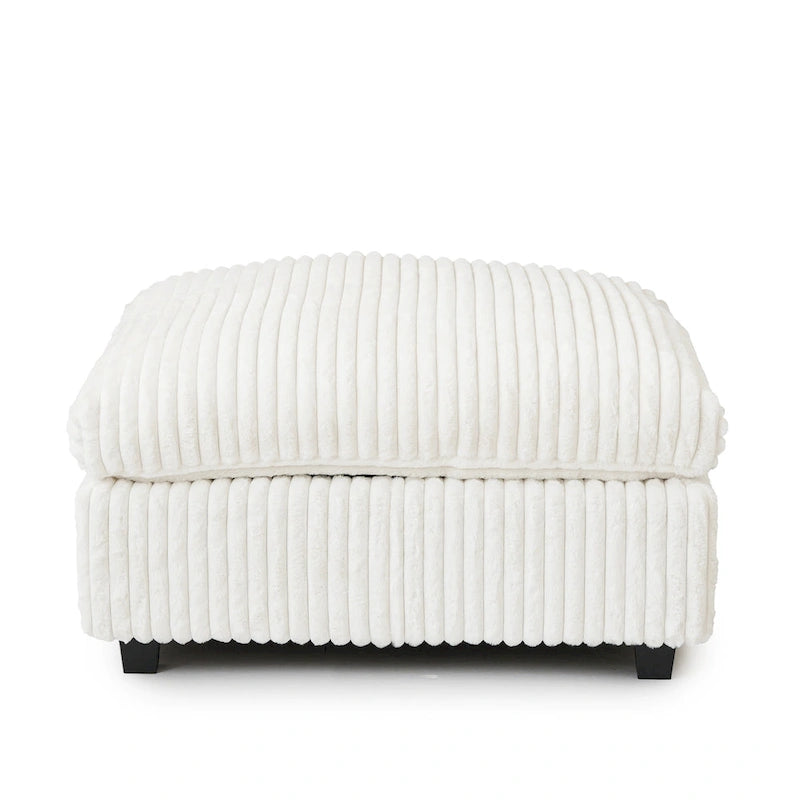Grand canapé en peluche profonde Cloud, canapé modulable avec pouf