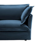 73,2 Canapé modulaire trois places en chenille avec housses amovibles lavables et plusieurs coussins