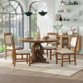 Ensemble de salle à manger 5 pièces en bois avec table extensible et 4 chaises