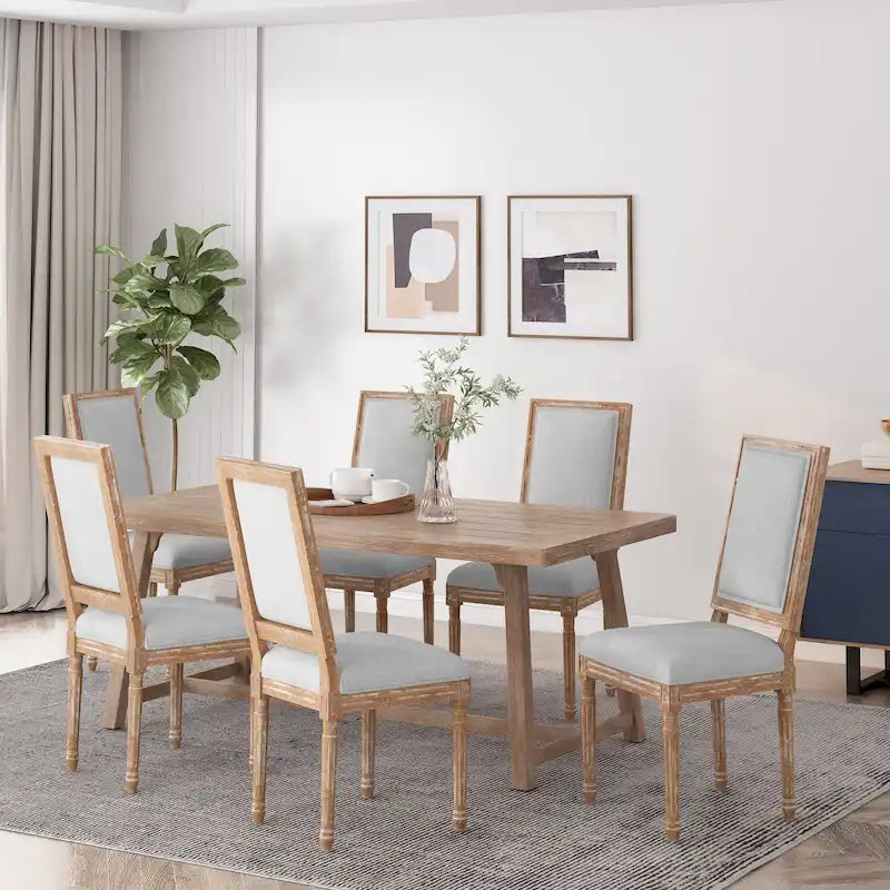 Chaise de salle à manger rembourrée Regina Wood