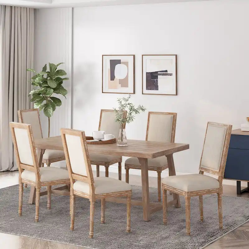 Chaise de salle à manger rembourrée Regina Wood