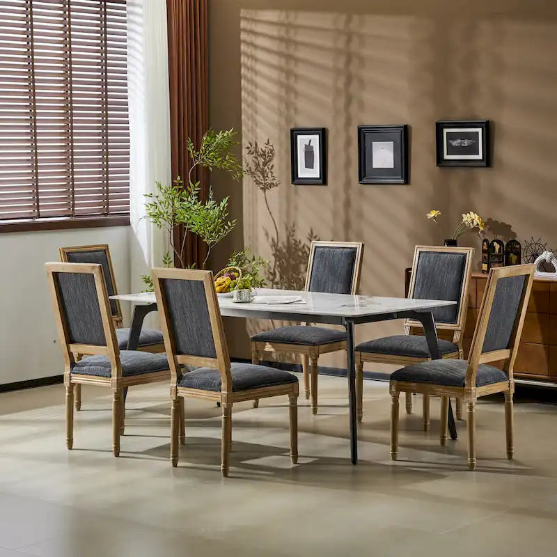 Chaise de salle à manger rembourrée Regina Wood