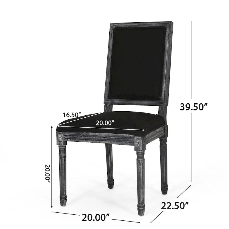 Chaise de salle à manger rembourrée Regina Wood