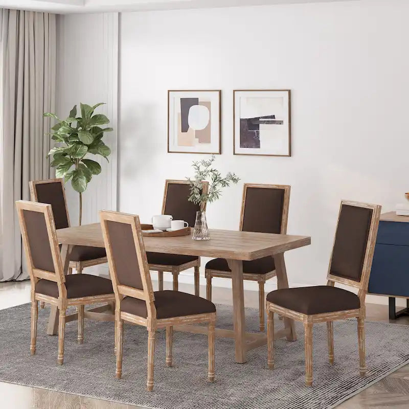 Chaise de salle à manger rembourrée Regina Wood