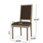 Chaise de salle à manger rembourrée Regina Wood