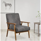 Chaise Beachwood classique avec assise rembourrée en microfibre aspect bois/cuir