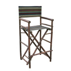 Chaise de réalisateur Zew Handcrafted Espresso Bamboo, hauteur de bar