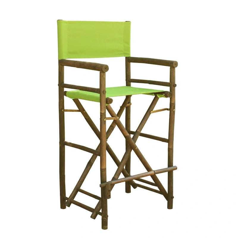 Chaise de réalisateur Zew Handcrafted Espresso Bamboo, hauteur de bar