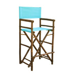 Chaise de réalisateur Zew Handcrafted Espresso Bamboo, hauteur de bar