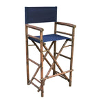 Chaise de réalisateur Zew Handcrafted Espresso Bamboo, hauteur de bar