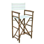 Chaise de réalisateur Zew Handcrafted Espresso Bamboo, hauteur de bar