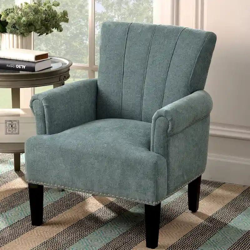 Fauteuil touffeté en polyester Accent Rivet
