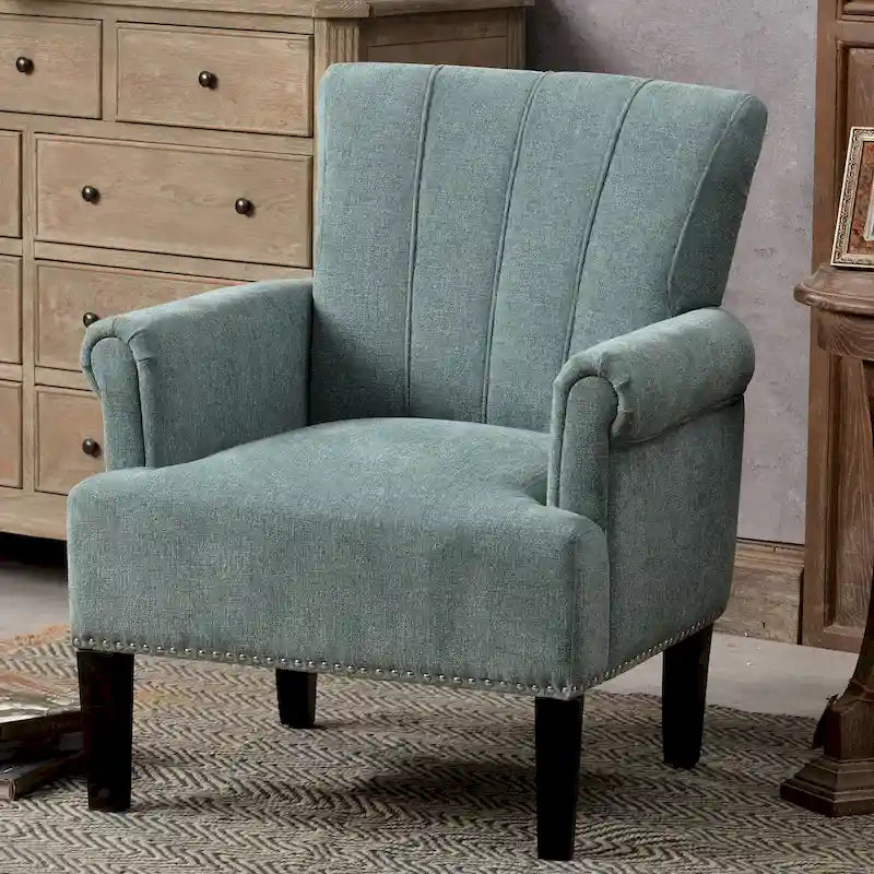 Fauteuil touffeté en polyester Accent Rivet