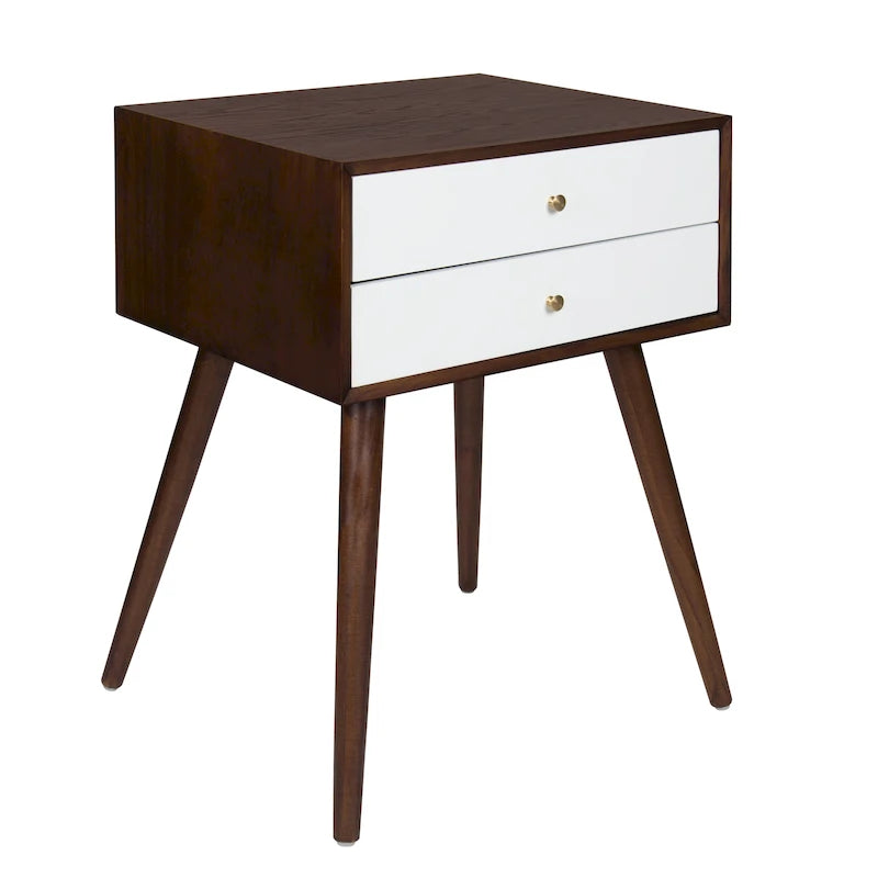Table de chevet Finco avec 2 tiroirs