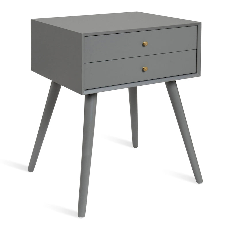 Table de chevet Finco avec 2 tiroirs