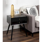 Table de chevet Finco avec 2 tiroirs