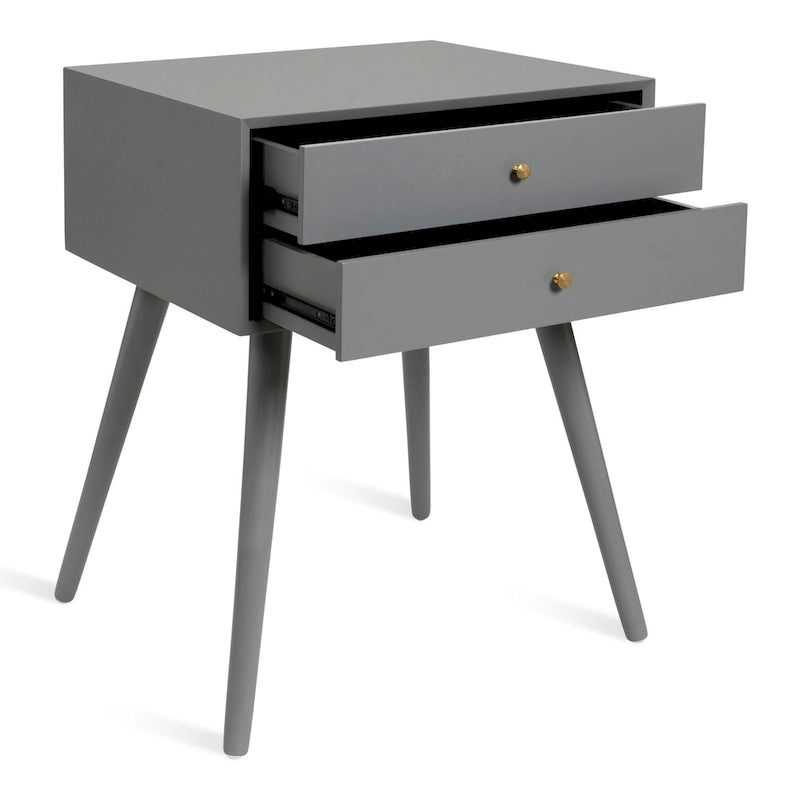 Table de chevet Finco avec 2 tiroirs