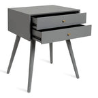 Table de chevet Finco avec 2 tiroirs