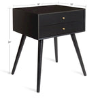 Table de chevet Finco avec 2 tiroirs