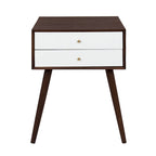 Table de chevet Finco avec 2 tiroirs