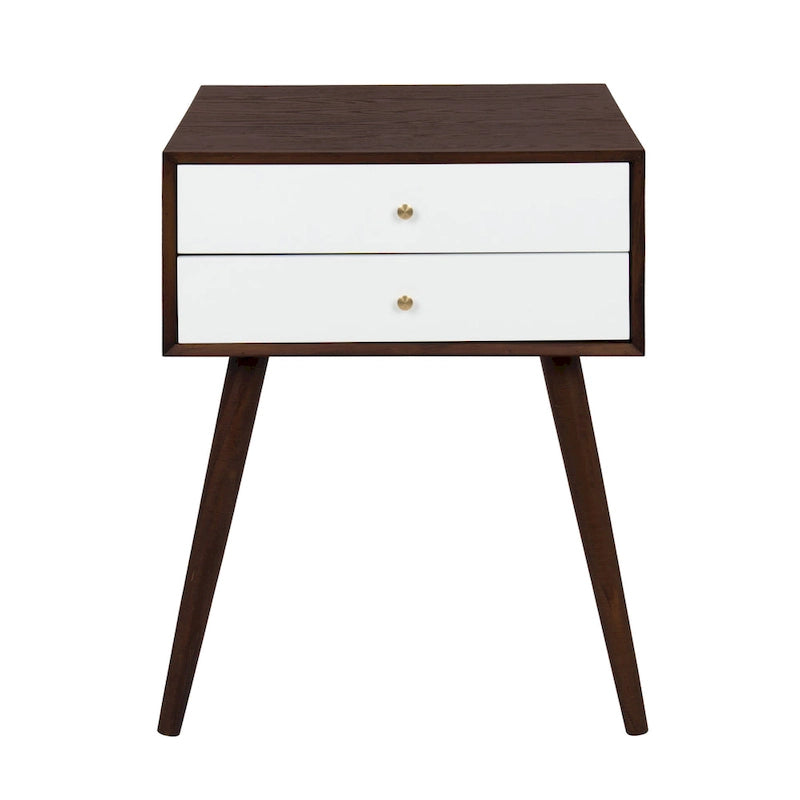Table de chevet Finco avec 2 tiroirs