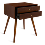 Table de chevet Finco avec 2 tiroirs