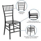 Chaise Chiavari empilable en résine - 15L x 18,75P x 35H - 15L x 18,75P x 35H