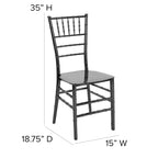 Chaise Chiavari empilable en résine - 15L x 18,75P x 35H - 15L x 18,75P x 35H
