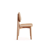 Chaise de salle à manger carrée Versailles en noir et cannage naturel