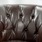 Fauteuil club Akira en cuir reconstitué capitonné