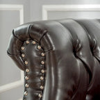 Fauteuil club Akira en cuir reconstitué capitonné