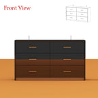 55.1 Commode de chambre moderne à 6 tiroirs Finition brillante
