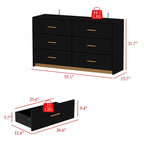 55.1 Commode de chambre moderne à 6 tiroirs Finition brillante