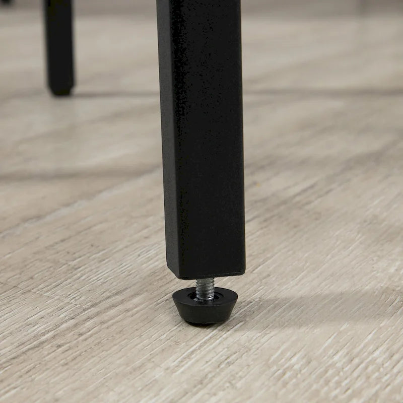 Table de bar et chaises industrielles, table à manger peu encombrante avec 4 tabourets pour pub et cuisine, noir et marron
