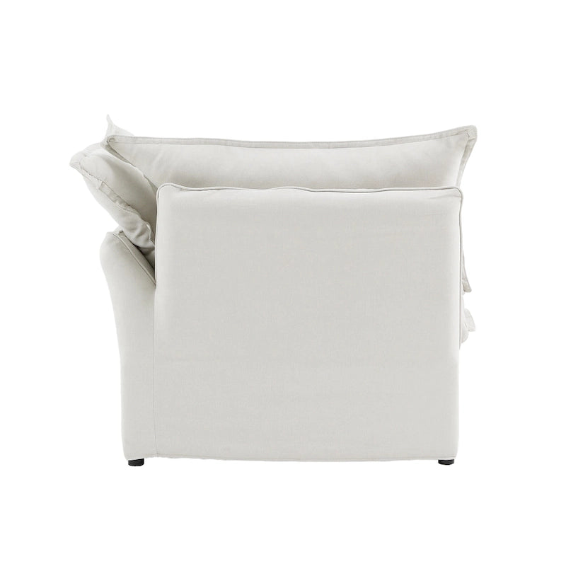 Canapé d'angle en lin en forme de L, moderne et confortable