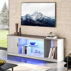 Meuble TV moderne pour téléviseurs jusqu'à 65 pouces, centre de divertissement de jeu avec étagères réglables pour PS5 - 58 pouces