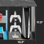 Meuble TV moderne pour téléviseurs jusqu'à 65 pouces, centre de divertissement de jeu avec étagères réglables pour PS5 - 58 pouces