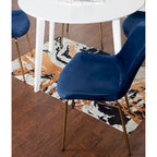 Ensemble de salle à manger contemporain Aufurr, table ronde blanche et 2 chaises