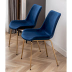 Ensemble de salle à manger contemporain Aufurr, table ronde blanche et 2 chaises