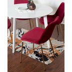 Ensemble de salle à manger contemporain Aufurr, table ronde blanche et 2 chaises