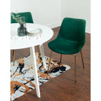 Ensemble de salle à manger contemporain Aufurr, table ronde blanche et 2 chaises