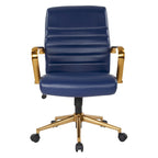 Chaise Baldwin mi-dossier en similicuir